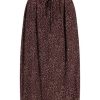 Kleding Zusss | Zusss Lange Rok Met Print Chocoladebruin