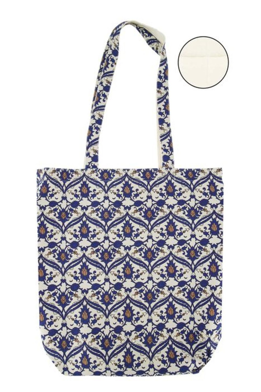 Tassen Zusss | Zusss Katoenen Shopper Met Print Zand