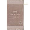 Bad & Bed Zusss | Zusss Gastendoekje Zorg Goed Voor Jezelf 30X55Cm Leem/Off White