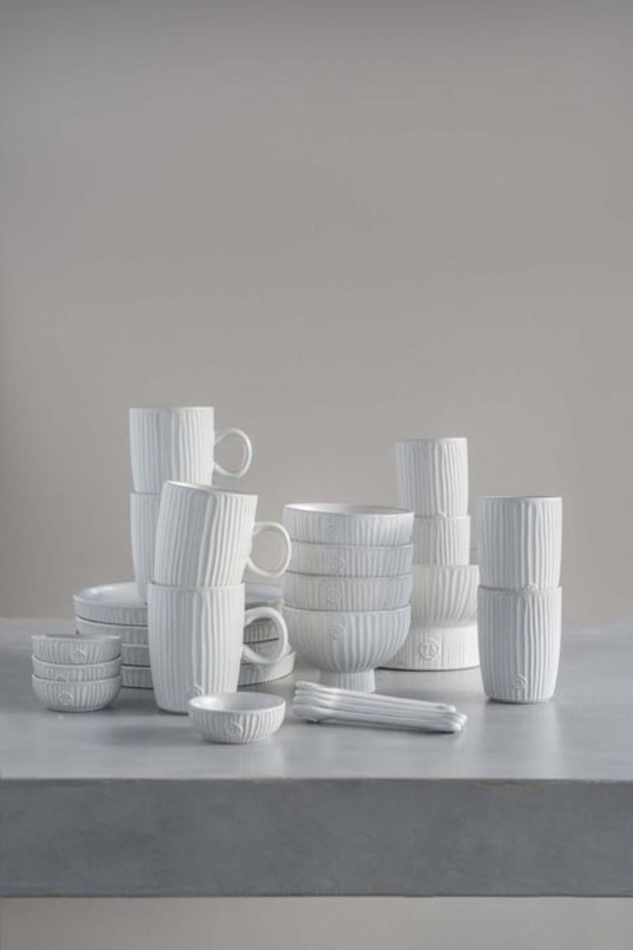 Koken & Tafelen Zusss | Zusss Serviesset 4 Persoons Ribbel (25-Delig)