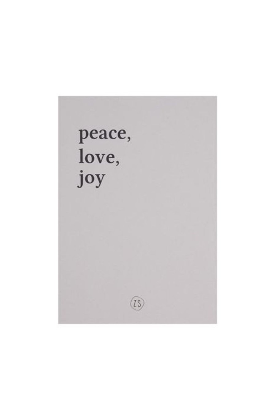 Feest & Bureau Zusss | Zusss Kaart Peace Love Joy Zand