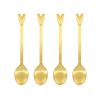 Koken & Tafelen Zusss | Zusss Set Van 4 Lepeltjes Hartje Goud