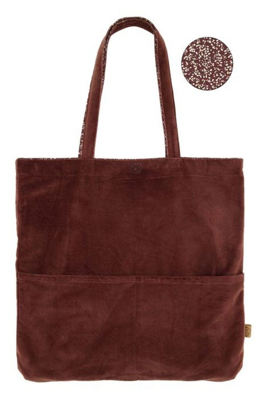 Tassen Zusss | Zusss Fluwelen Shopper Chocoladebruin Chocolade Bruin