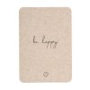 Feest & Bureau Zusss | Zusss Linnen Kaart Met Envelop Be Happy