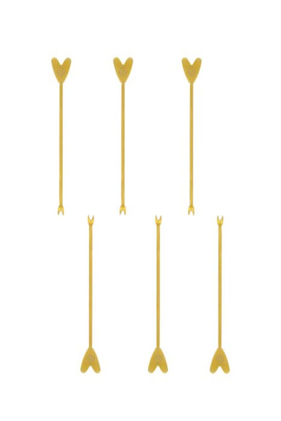 Koken & Tafelen Zusss | Zusss Set Van 6 Borrelprikkers Hartje Goud