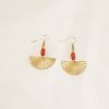 Mooimakers Zusss | Zusss Oorhangers Met Halve Zon Koraalroze/Goud