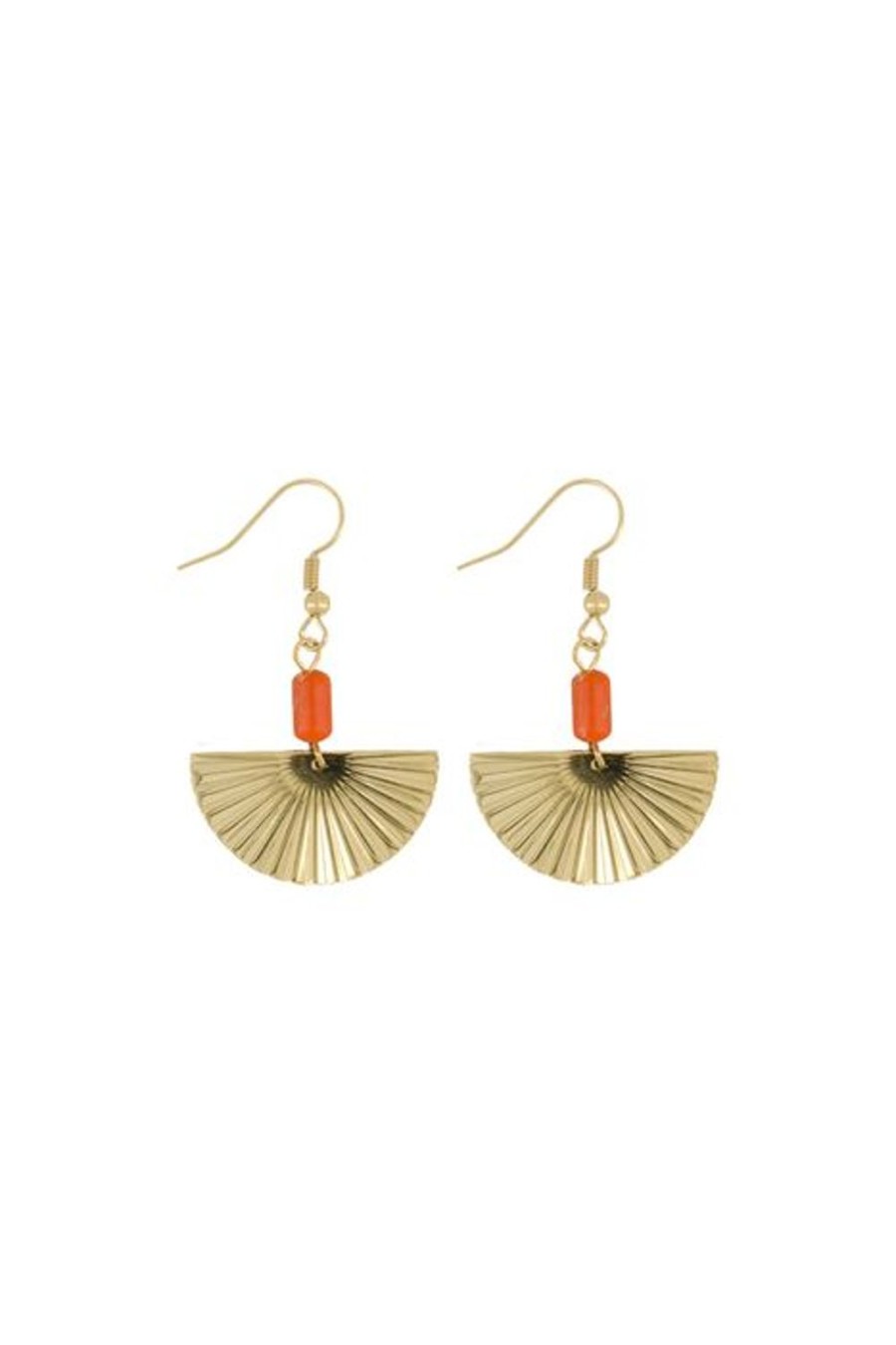 Mooimakers Zusss | Zusss Oorhangers Met Halve Zon Koraalroze/Goud