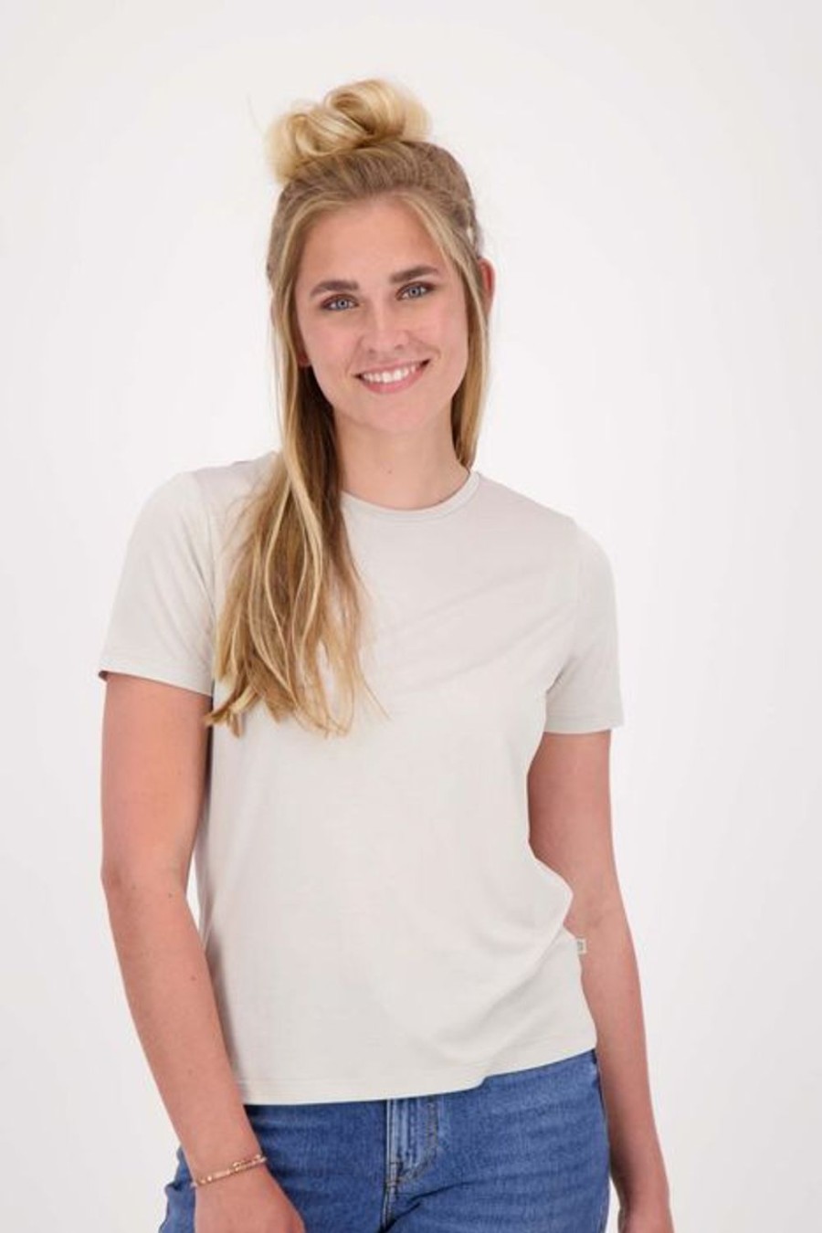 Kleding Zusss | Zusss T-Shirt Met Ronde Hals Zand