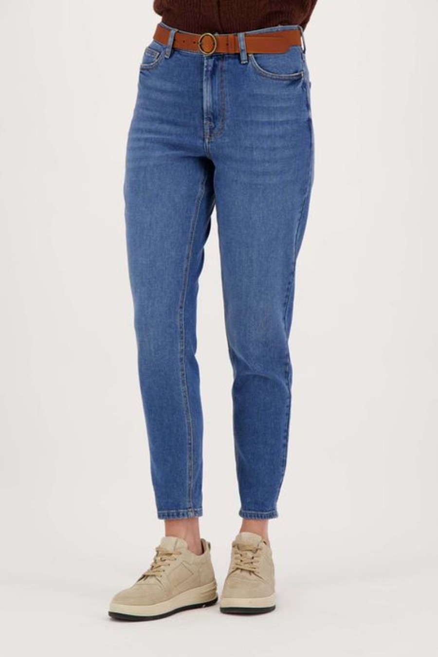Kleding Zusss | Zusss Trendy Mom Jeans Lichtblauw