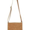 Tassen Zusss | Zusss Schoudertasje Met Stiksels Cognac