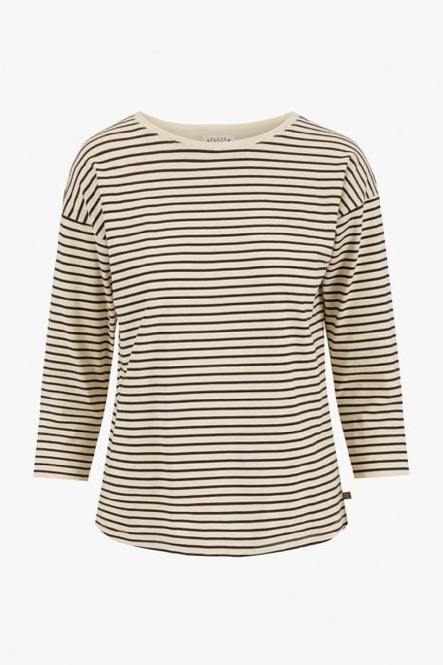 Kleding Zusss | Zusss Streep Shirt Zand / Off Black