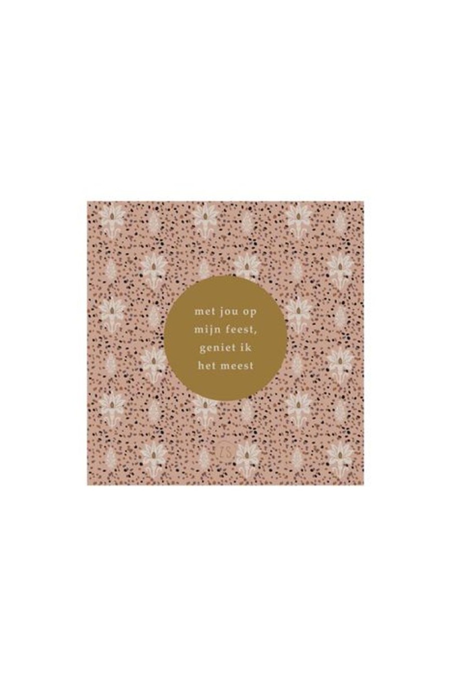 Koken & Tafelen Zusss | Zusss Limited Servetten Mijn Feestje 12,5X12,5Cm Poederroze