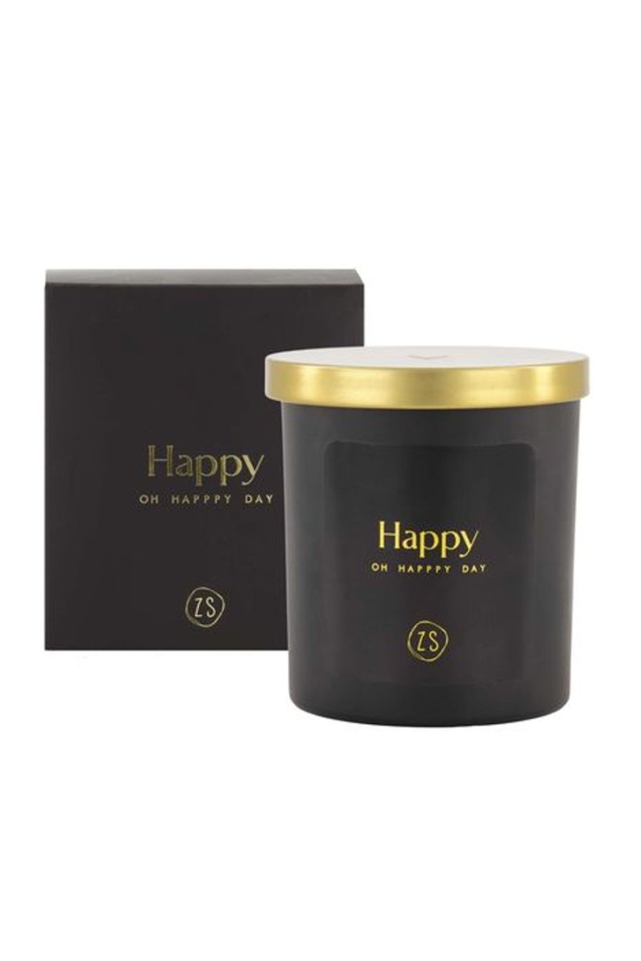 In Huis Zusss | Zusss Geurkaars In Glas Schone Was Happy Zwart