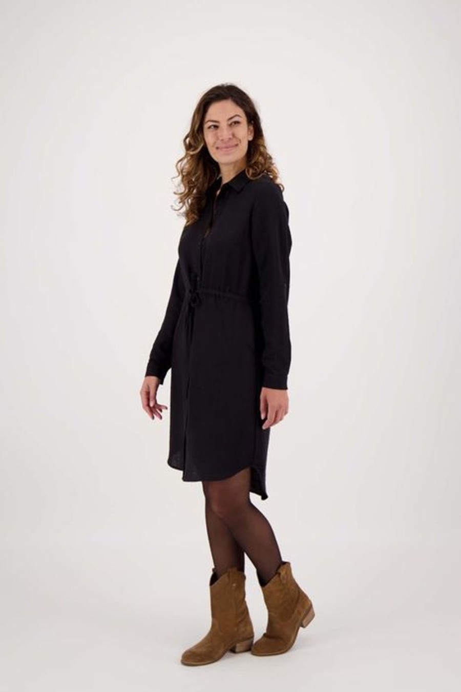 Kleding Zusss | Zusss Blousejurk Zwart