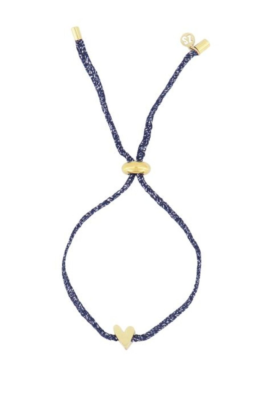 Mooimakers Zusss | Zusss Touw Armbandje Met Hartje Donkerblauw