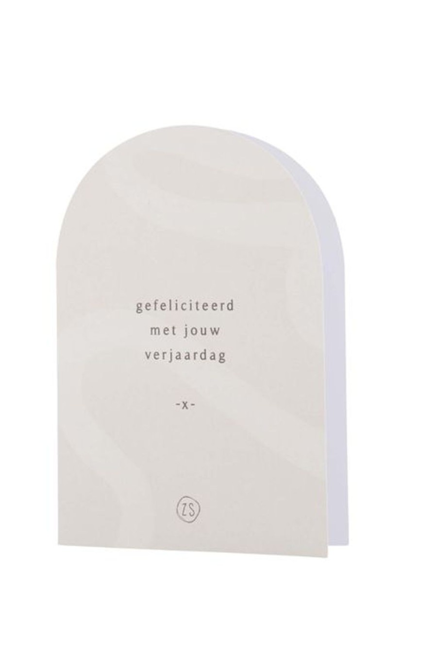Feest & Bureau Zusss | Zusss Wenskaart Boog Gefeliciteerd Zand
