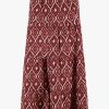 Kleding Zusss | Zusss Lange Strokenrok Met Ikat Print Zand/Roodbruin