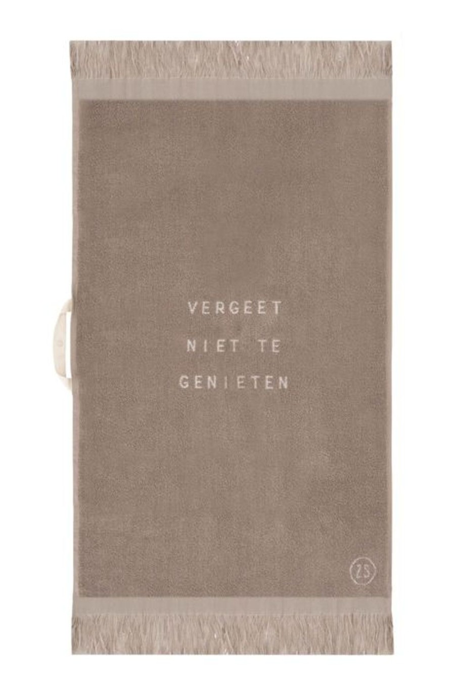 Bad & Bed Zusss | Zusss Badhandoek Vergeet Niet Te Genieten 60X115Cm Leem/Off White