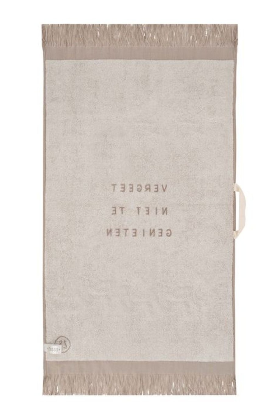Bad & Bed Zusss | Zusss Badhandoek Vergeet Niet Te Genieten 60X115Cm Leem/Off White