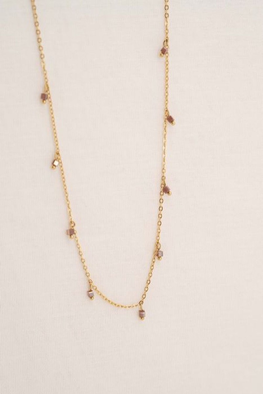 Mooimakers Zusss | Zusss Ketting Met Steentjes Amber