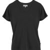 Kleding Zusss | Zusss T-Shirt Met V-Hals Off Black