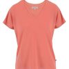 Kleding Zusss | Zusss T-Shirt Met V-Hals Koraalroze