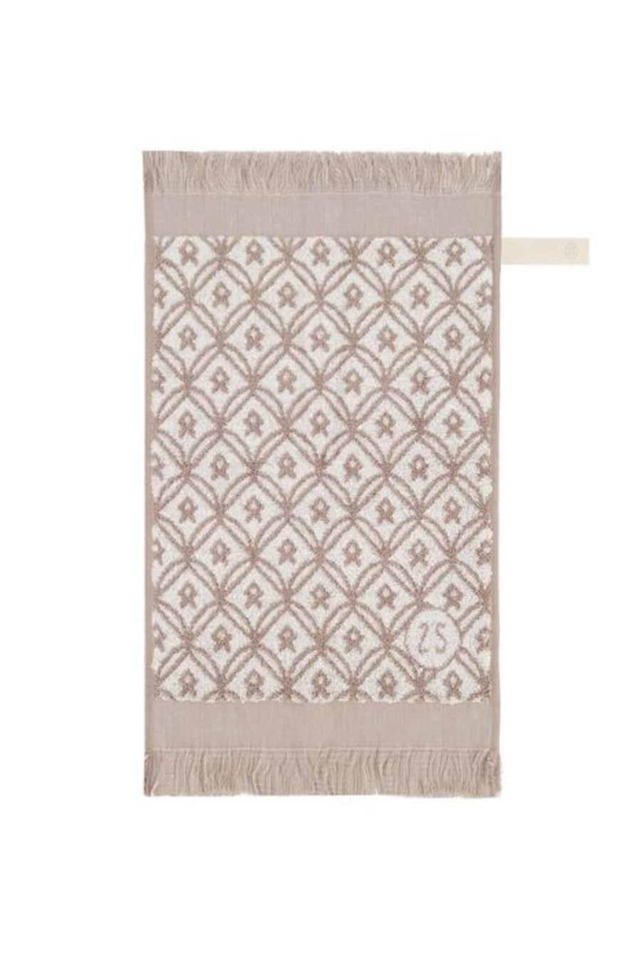 Bad & Bed Zusss | Zusss Gastendoekje Mozaiek 30X55Cm Off White/Leem