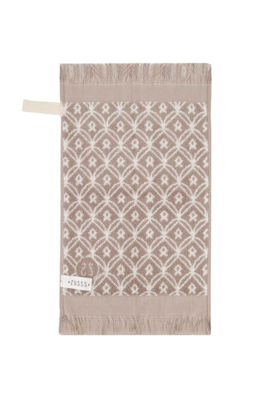 Bad & Bed Zusss | Zusss Gastendoekje Mozaiek 30X55Cm Off White/Leem