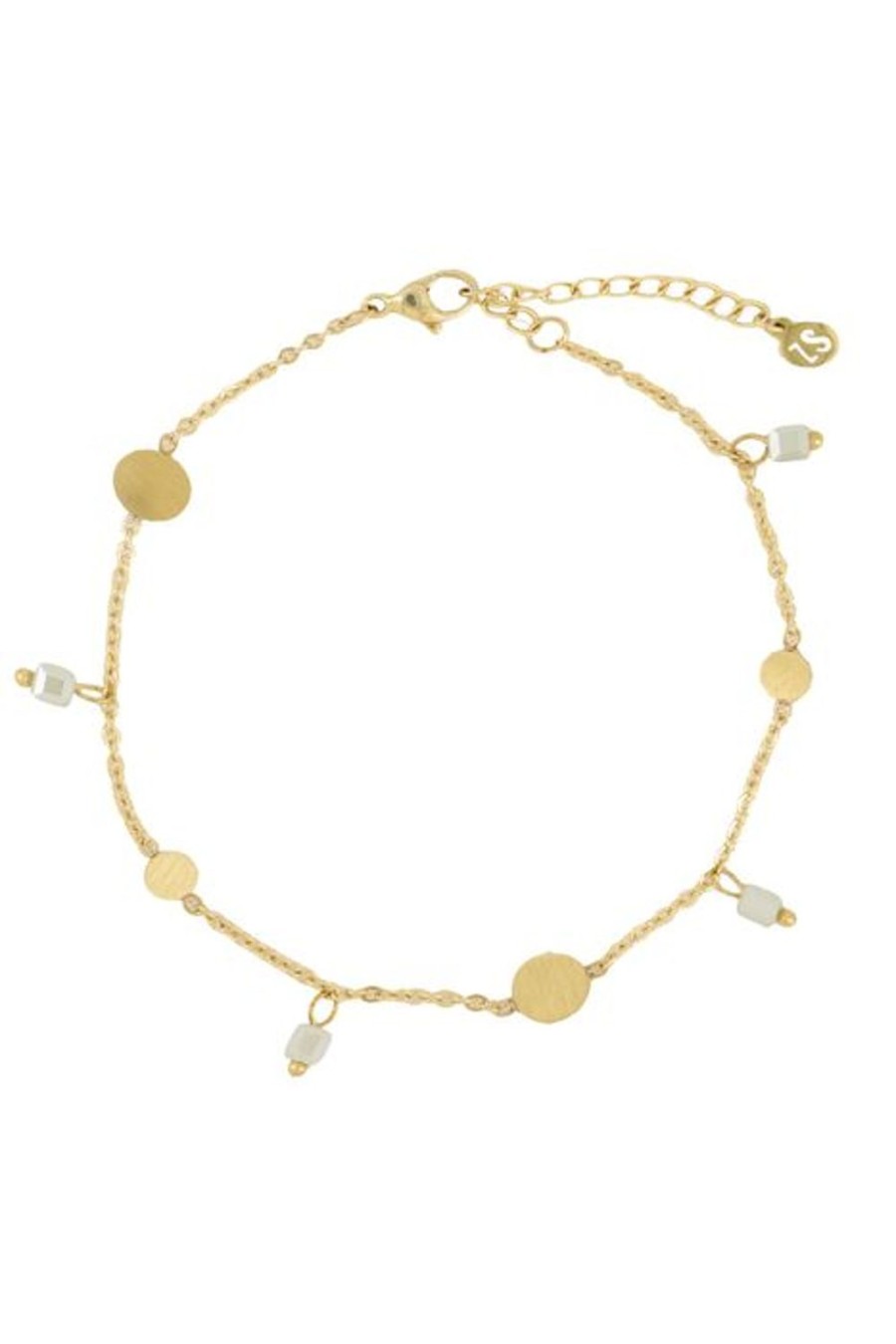 Mooimakers Zusss | Zusss Armband Met Rondjes Saliegroen/Goud
