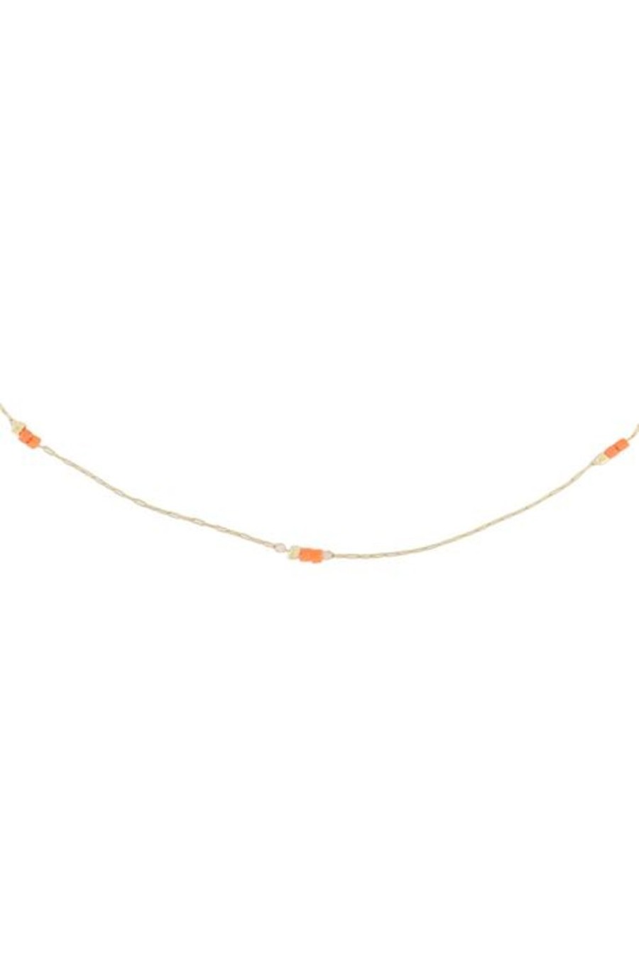 Mooimakers Zusss | Zusss Fijne Ketting Met Kraaltjes Koraalroze/Goud