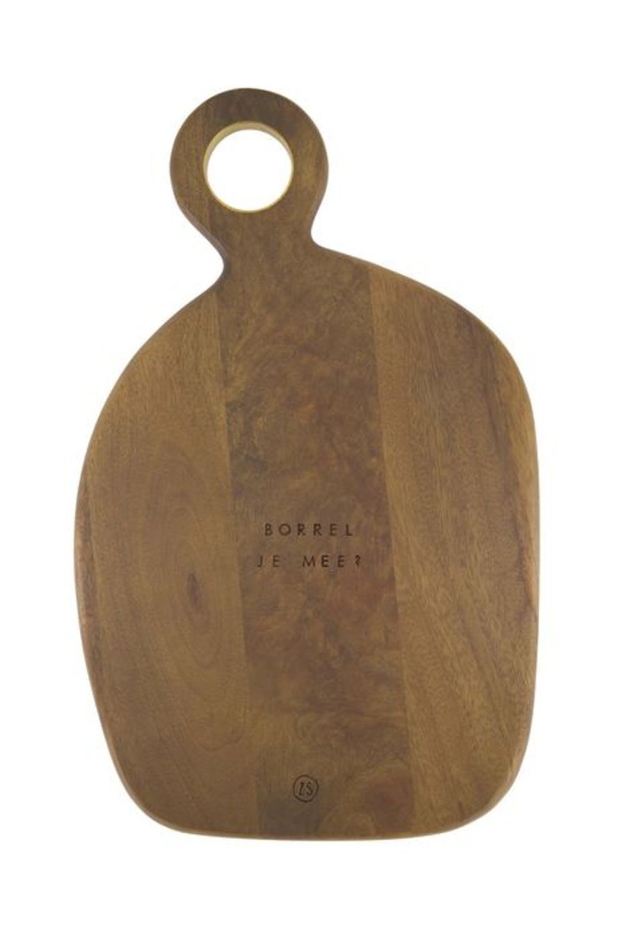 Koken & Tafelen Zusss | Zusss Houten Serveerplank Borrel Je Mee 39,5X25Cm Donkerbruin