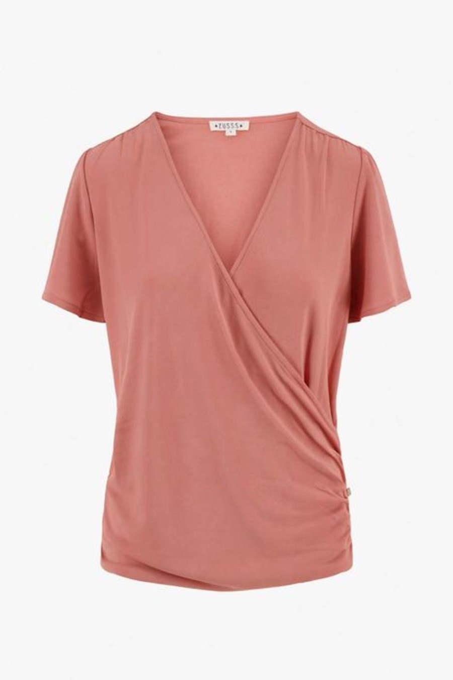 Kleding Zusss | Zusss Wrap Top Koraalroze