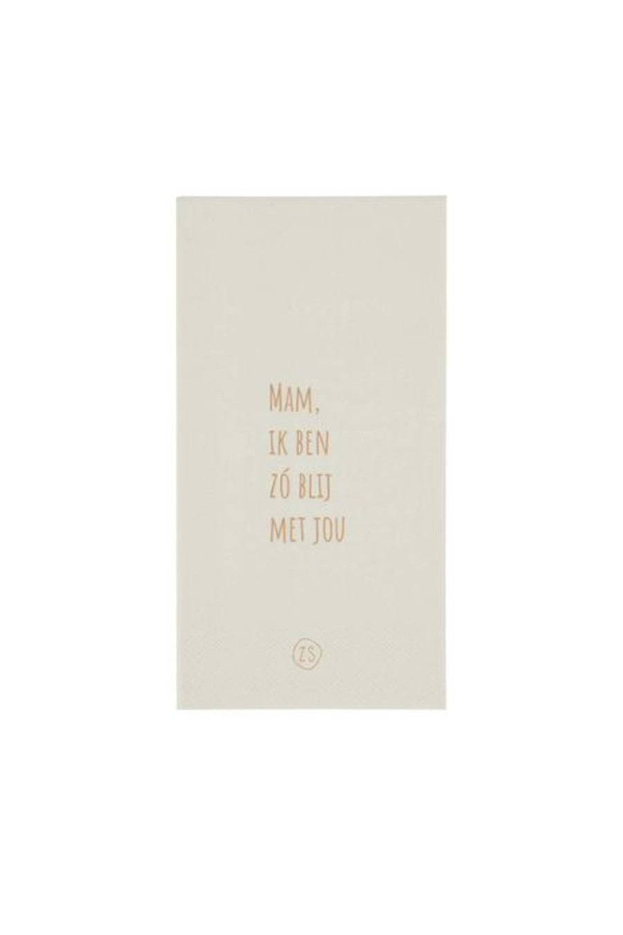 Koken & Tafelen Zusss | Zusss Servetten Mam Zo Blij Met Jou 11X20Cm Off White