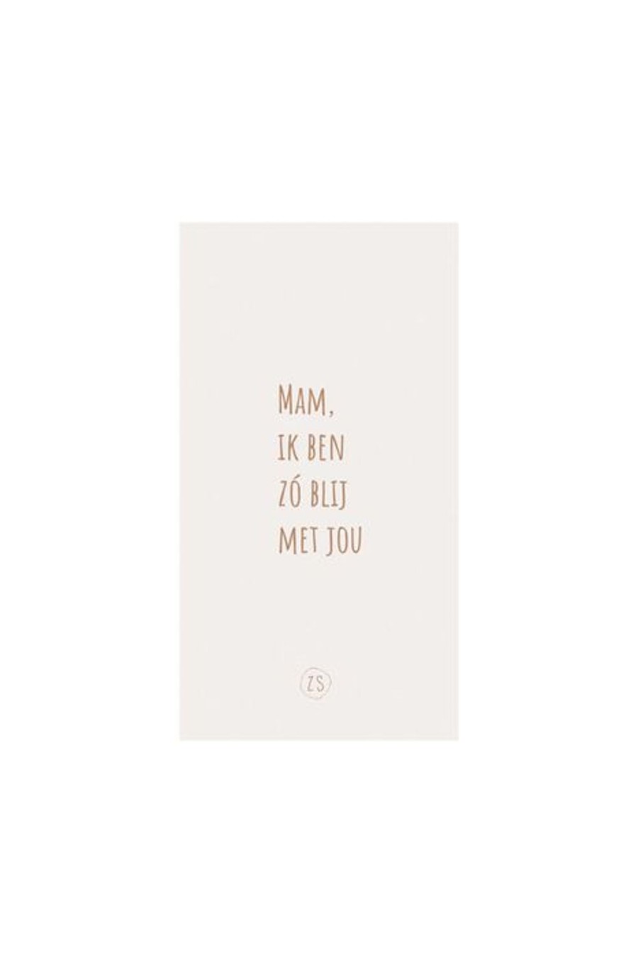 Koken & Tafelen Zusss | Zusss Servetten Mam Zo Blij Met Jou 11X20Cm Off White
