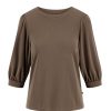 Kleding Zusss | Zusss Top Met Pofmouw Leem