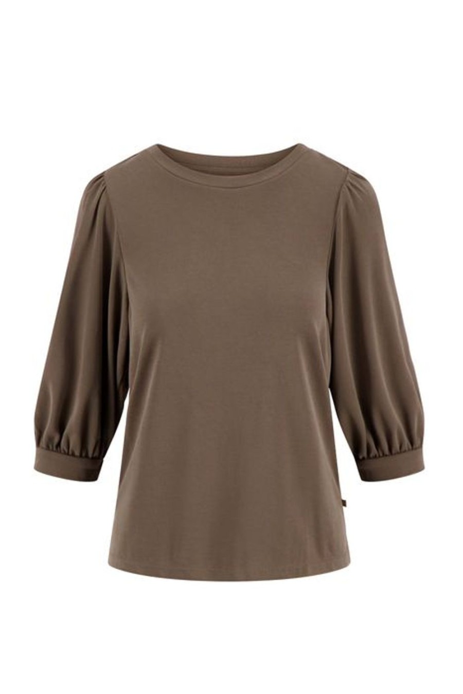 Kleding Zusss | Zusss Top Met Pofmouw Leem