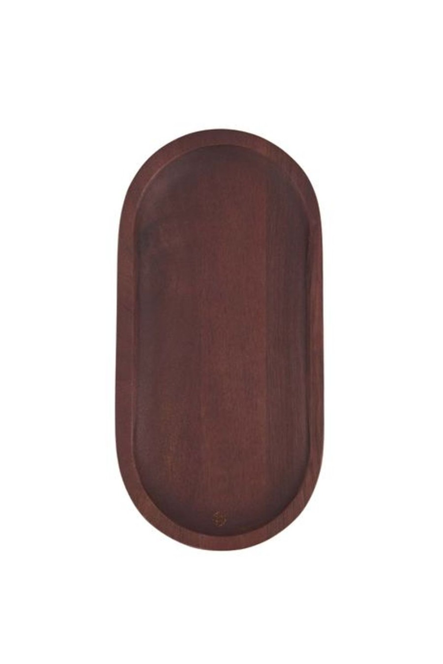 In Huis Zusss | Zusss Ovalen Stylingbord Hout 30X15X4Cm Walnootbruin