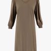 Kleding Zusss | Zusss Jurk Met Pofmouw Leem