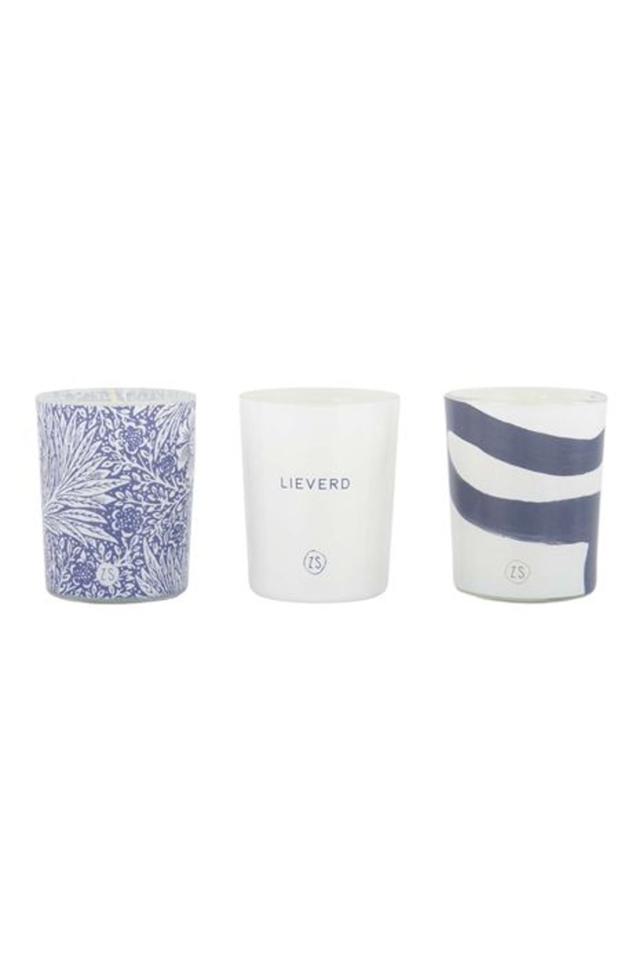 In Huis Zusss | Zusss Set Van 3 Glaskaarsjes Lieverd Kobaltblauw