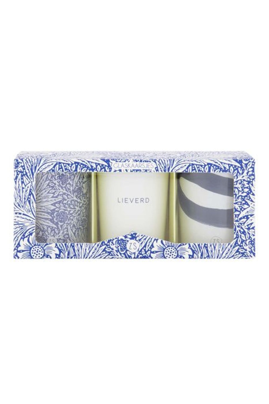 In Huis Zusss | Zusss Set Van 3 Glaskaarsjes Lieverd Kobaltblauw