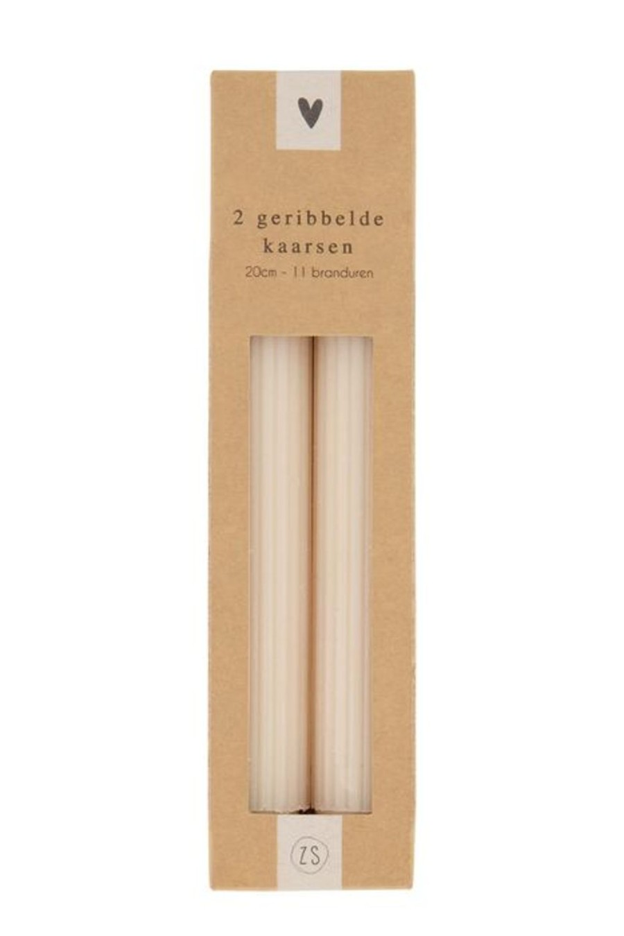 In Huis Zusss | Zusss 2 Geribbelde Kaarsen 20Cm Poederroze