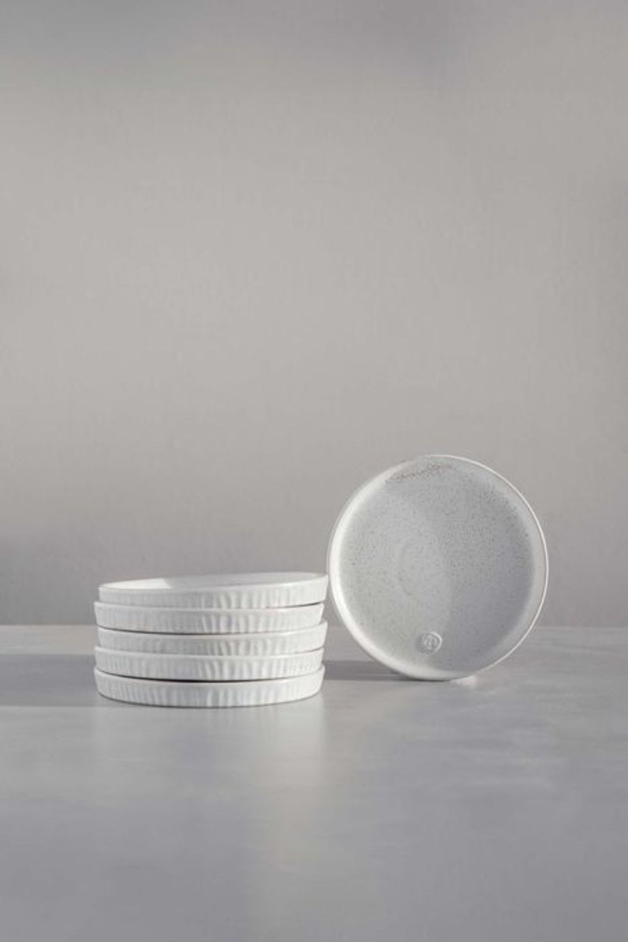 Koken & Tafelen Zusss | Zusss Gebaksbordje Met Ribbels Zand (Set Van 6)