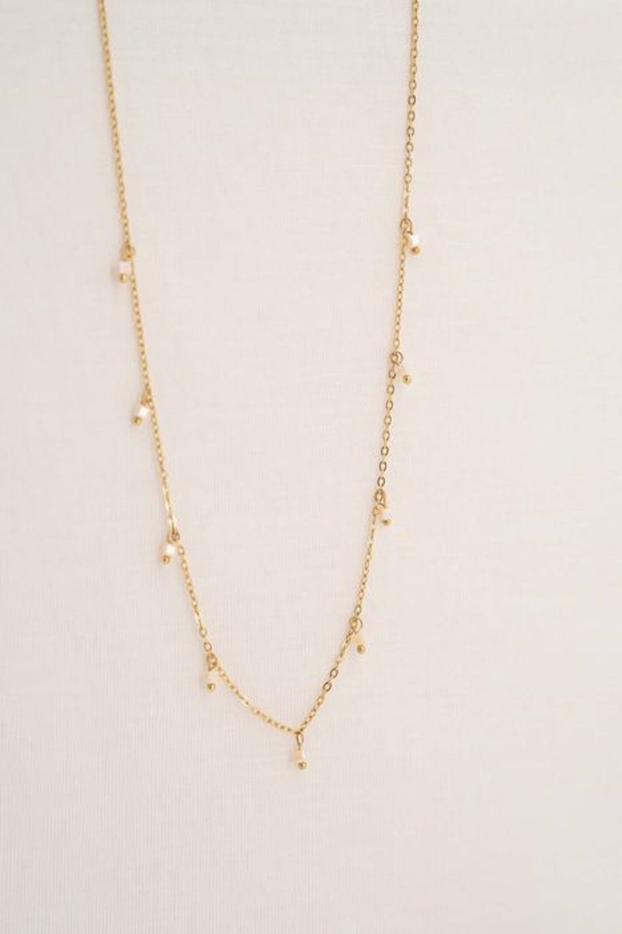 Mooimakers Zusss | Zusss Ketting Met Steentjes Off White