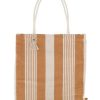 Tassen Zusss | Zusss Gestreepte Tas Camel/Ecru