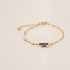 Mooimakers Zusss | Zusss Armband Met Glassteen Donkerblauw