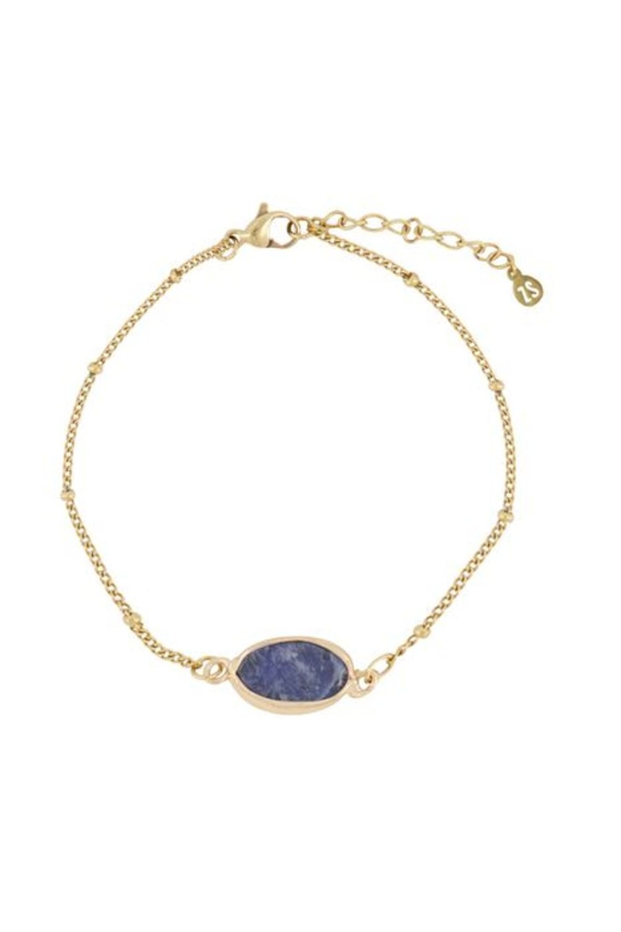 Mooimakers Zusss | Zusss Armband Met Glassteen Donkerblauw