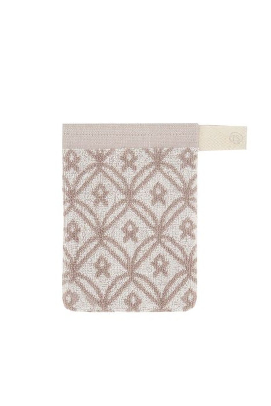 Bad & Bed Zusss | Zusss Set Van 2 Washandjes Mozaiek Off White/Leem