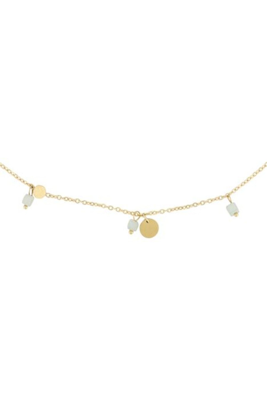 Mooimakers Zusss | Zusss Ketting Met Rondjes Saliegroen/Goud