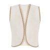 Kleding Zusss | Zusss Gilet Met Borduursels Zand