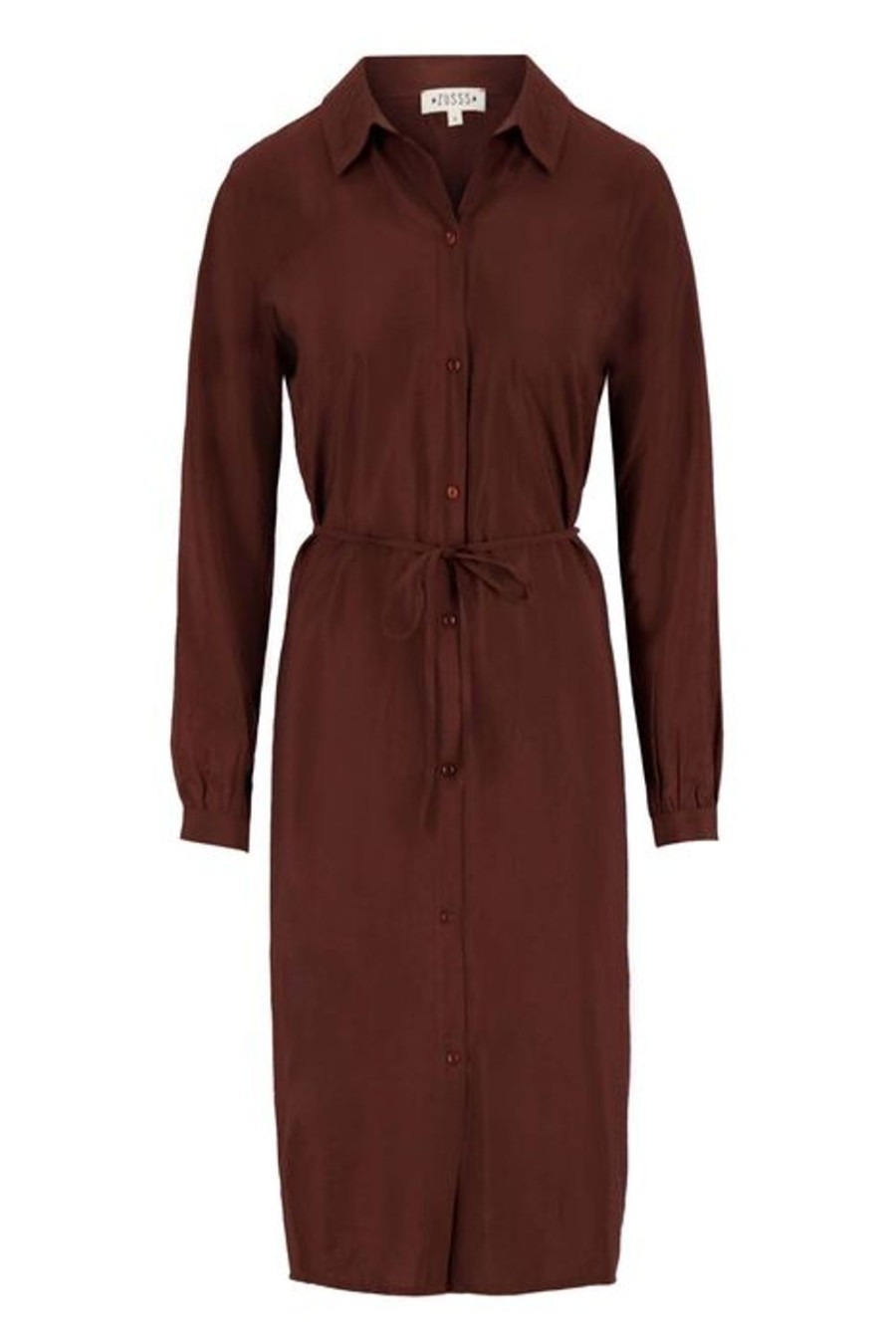 Kleding Zusss | Zusss Overhemdjurk Chocoladebruin